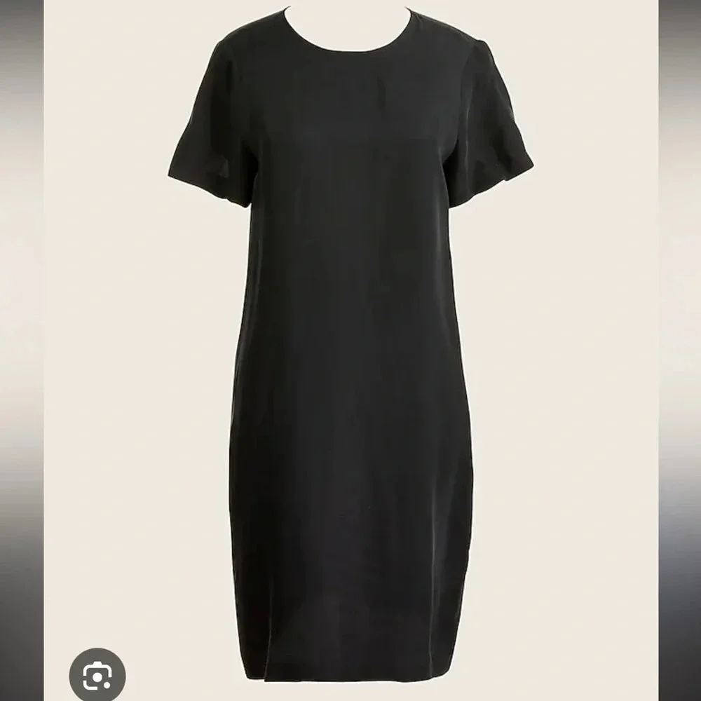 J.Crew Black Cupro T-Shirt Dress